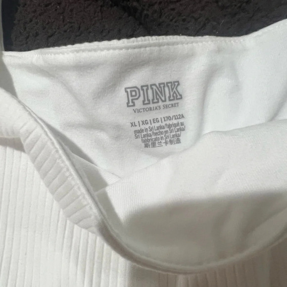 NWT White Rib Square Neck Active Dress with shorts Size xl PINK/Victorias Secret - Picture 5 of 7